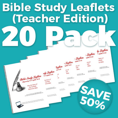 Bible Study Leaflets Teacher Edition 20 Pack Wholesale